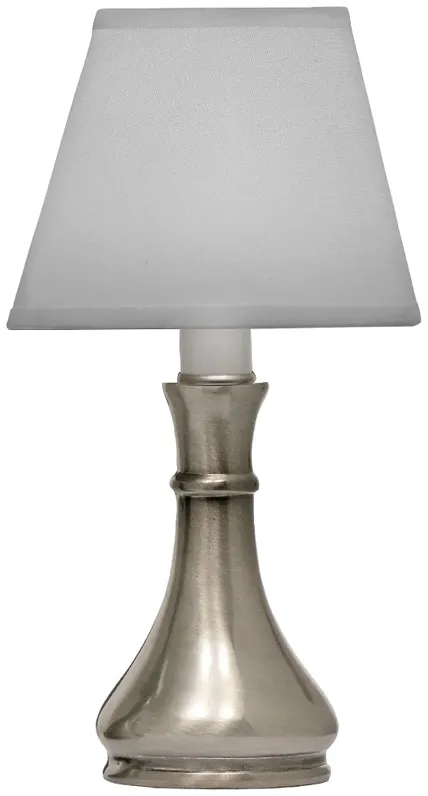 Stiffel Candle 10" High Antique Nickel Accent Table Lamp