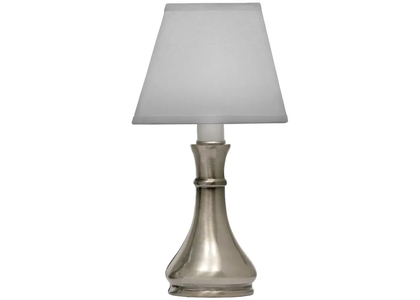 Stiffel Candle 10" High Antique Nickel Accent Table Lamp