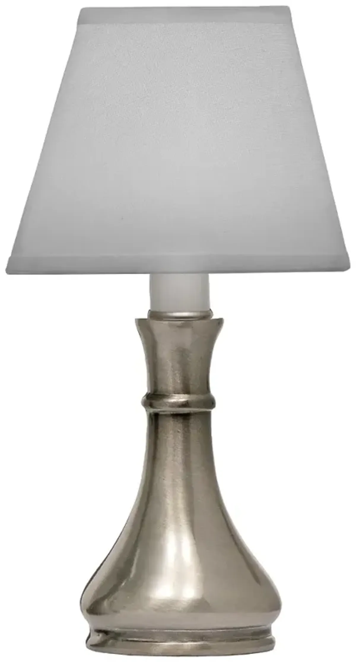 Stiffel Candle 10" High Antique Nickel Accent Table Lamp