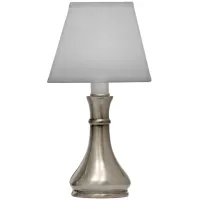 Stiffel Candle 10" High Antique Nickel Accent Table Lamp