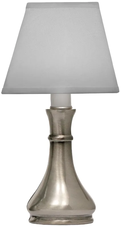 Stiffel Candle 10" High Antique Nickel Accent Table Lamp