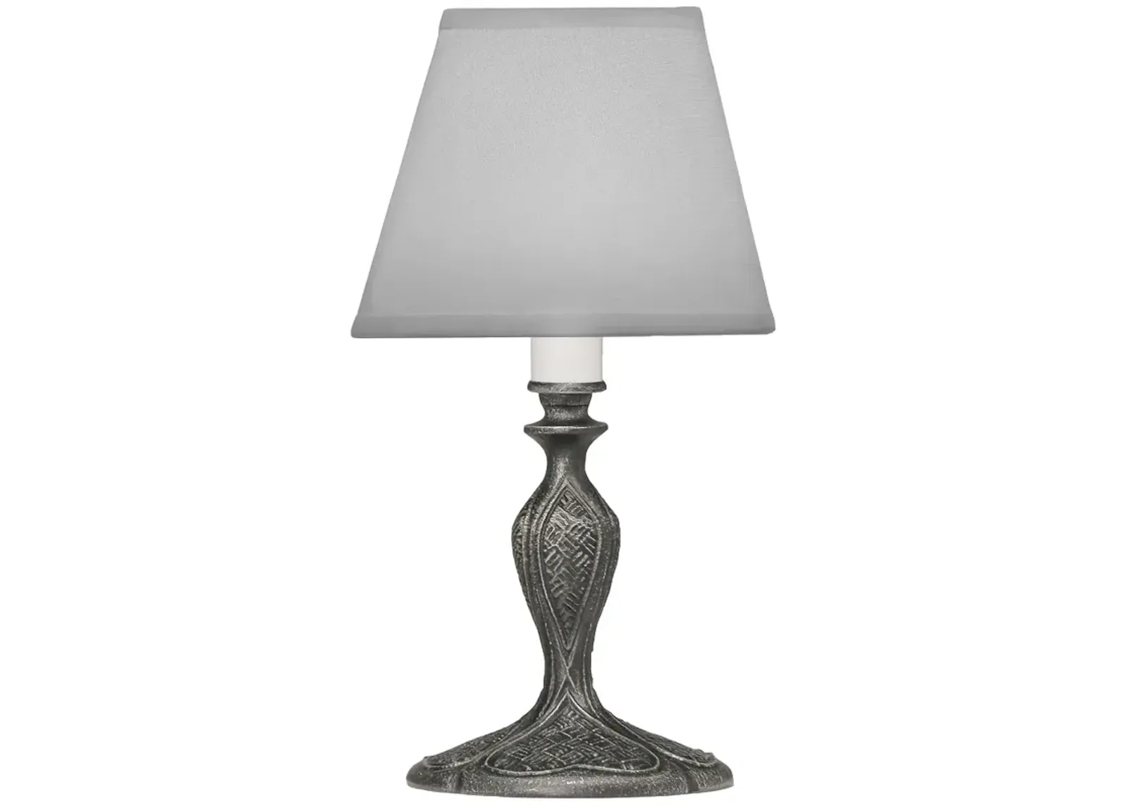 Stiffel Candle 10" High Charcoal Intricate Detailed Accent Table Lamp