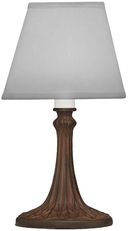 Stiffel Candle 10" High Rust Brown Accent Table Lamp