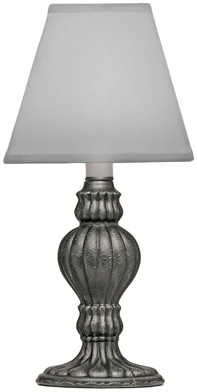 Stiffel Candle 10" High Charcoal Lined Accent Table Lamp