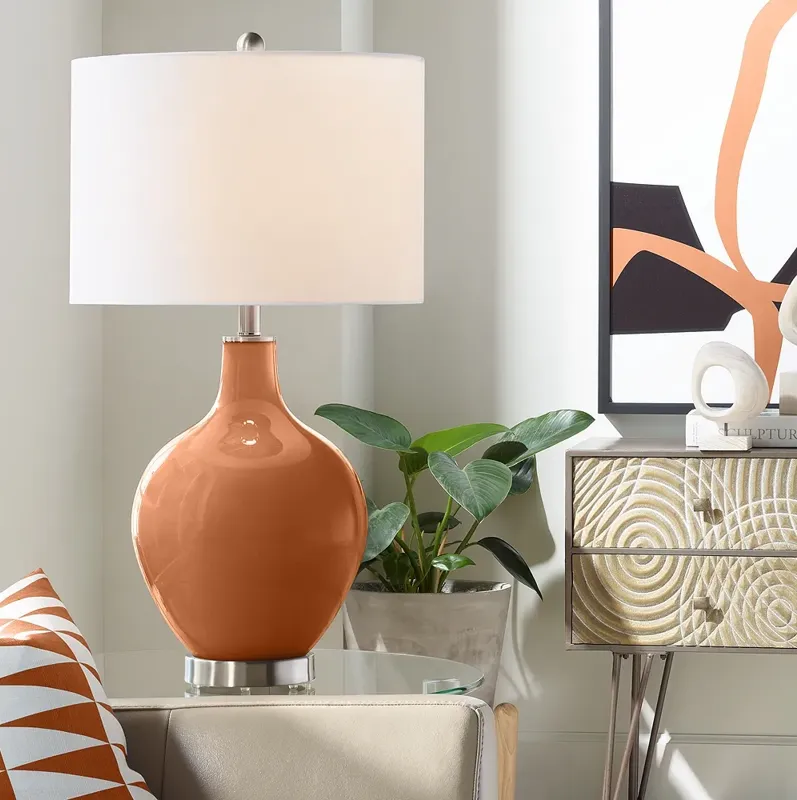 Burnt Almond Ovo Table Lamp from Color Plus