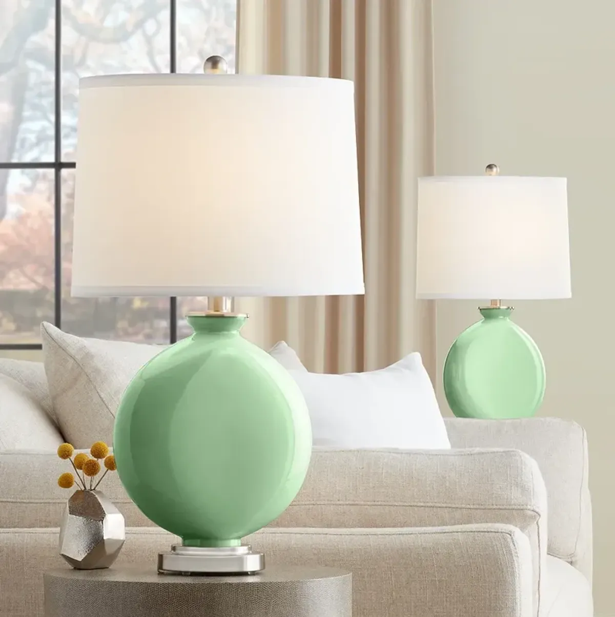 Flower Stem Carrie Table Lamps Set of 2 from Color Plus