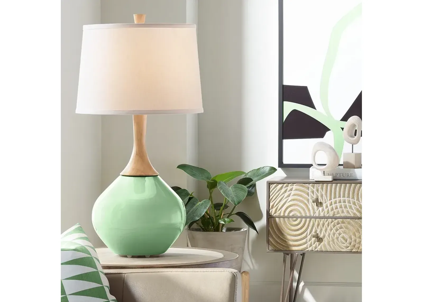 Flower Stem Wexler Modern Table Lamp from Color Plus