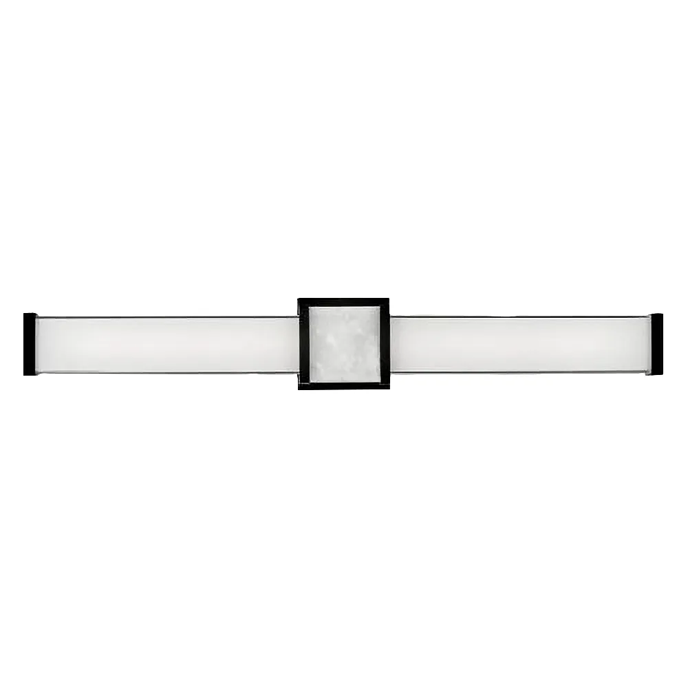 Hinkley Pietra 30 3/4" Black with White Glass LED Vanity Bath Light