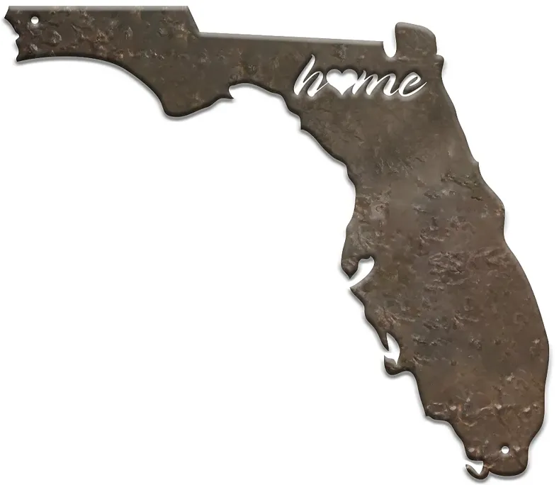 Stiffel Florida 24" High Rust Metal Wall Art