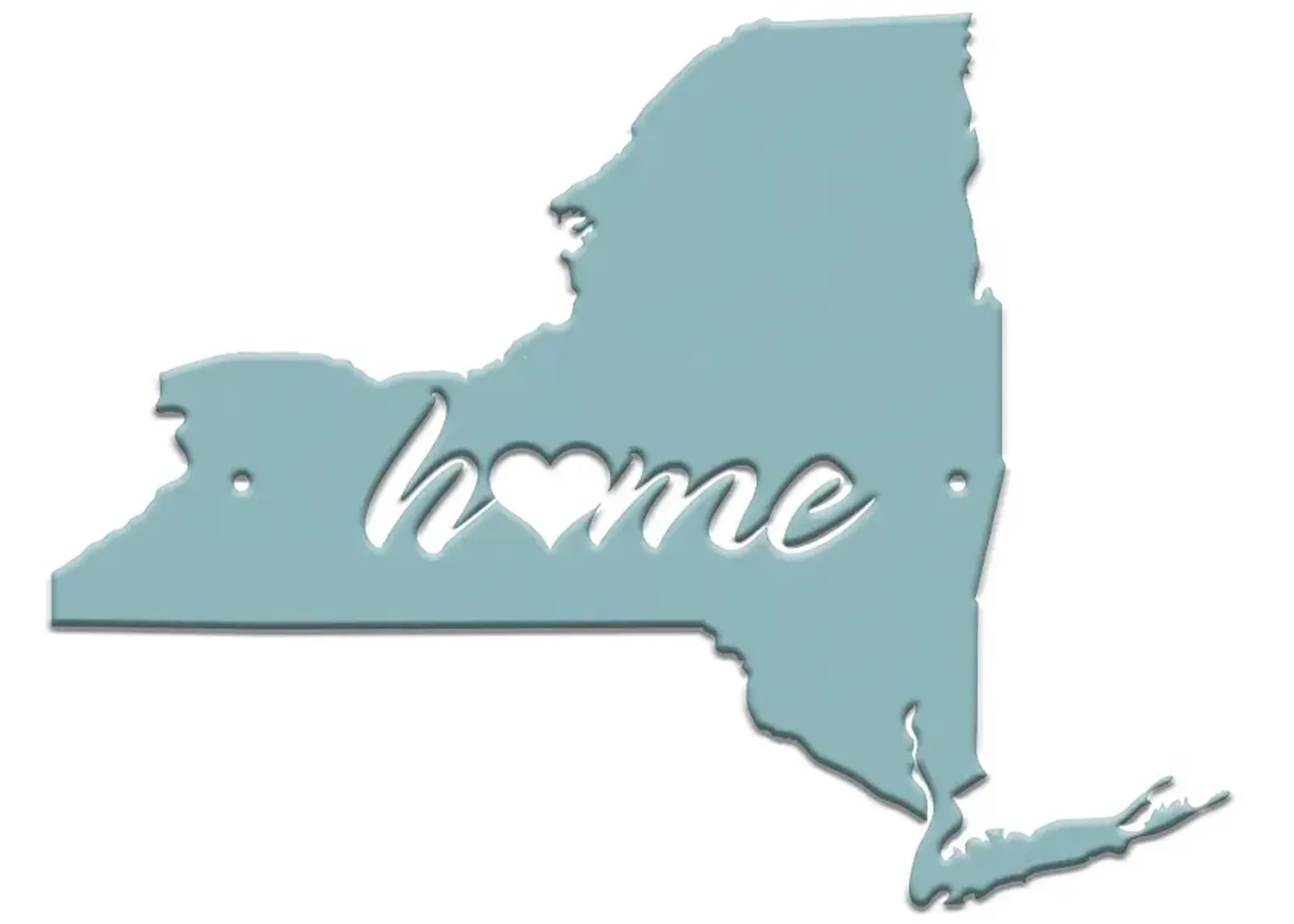 Stiffel New York 24" High Teal Metal Wall Art