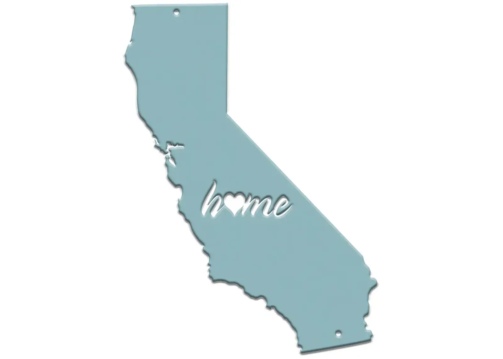 Stiffel California 24" High Teal Metal Wall Art