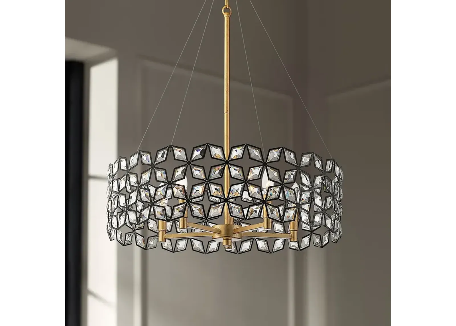 Metropolitan Brookcrest 24 3/4" Wide Crystal 5-Light Pendant Light