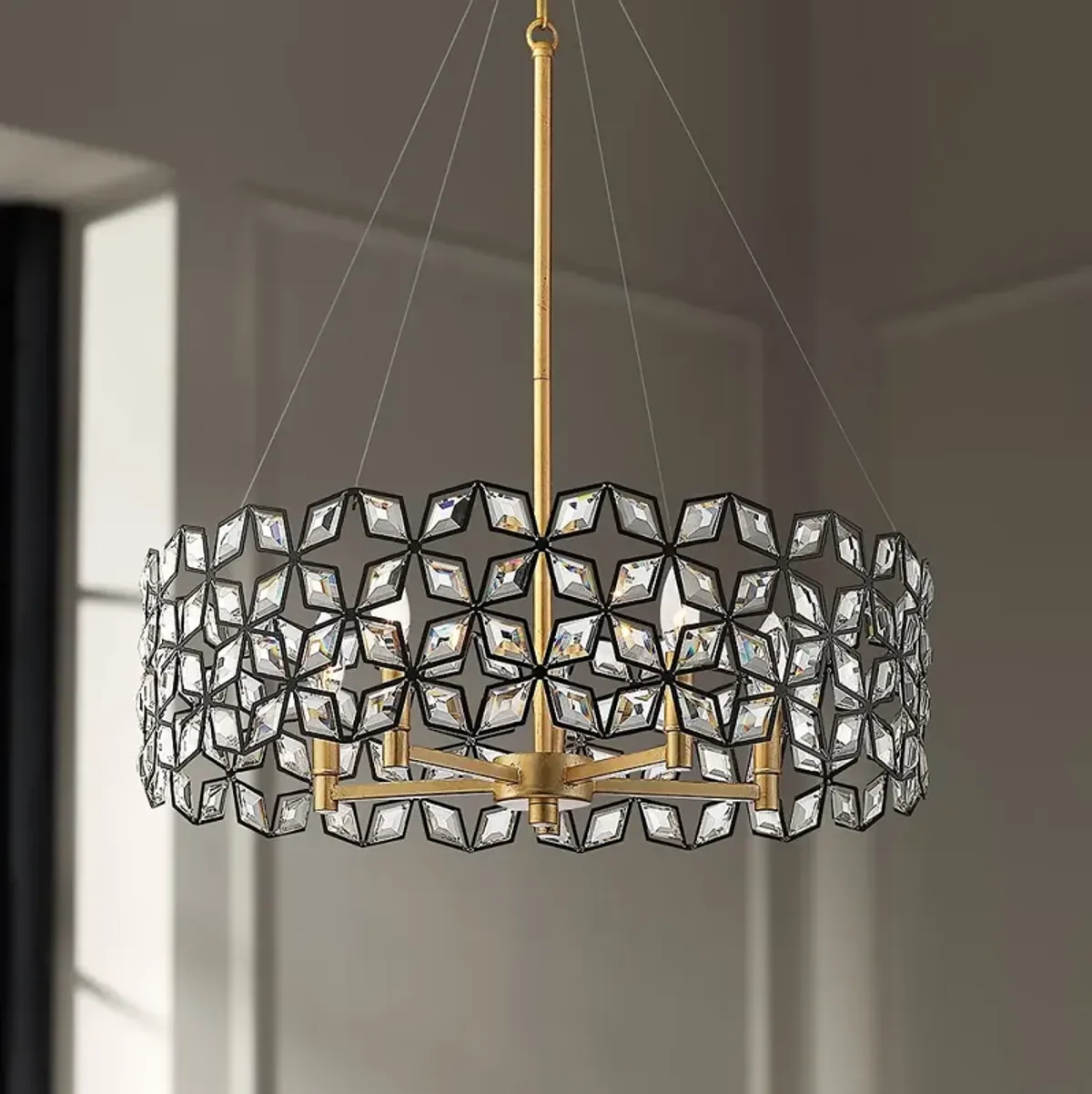 Metropolitan Brookcrest 24 3/4" Wide Crystal 5-Light Pendant Light