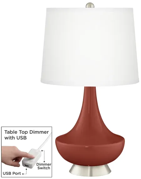 Madeira Gillan Glass Table Lamp with Dimmer