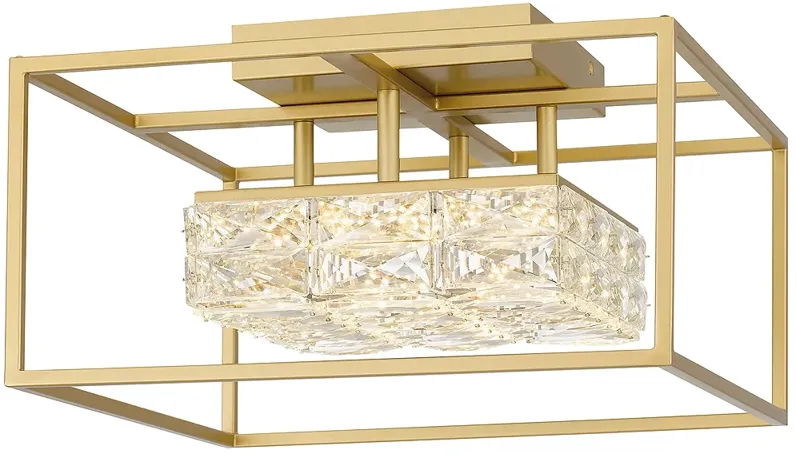 Dazzle Integrated LED Soft Gold Semi-Flush Mount