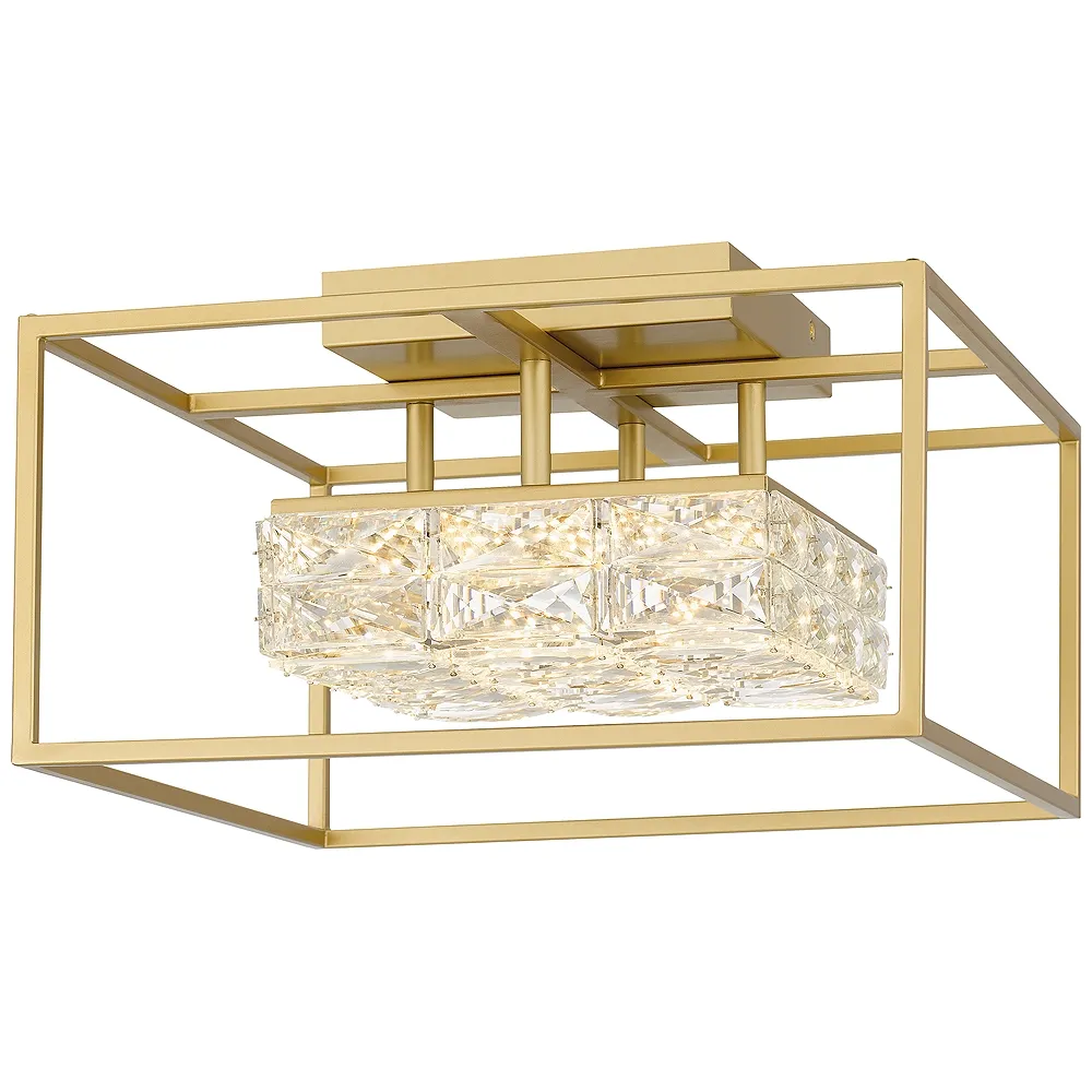 Dazzle Integrated LED Soft Gold Semi-Flush Mount