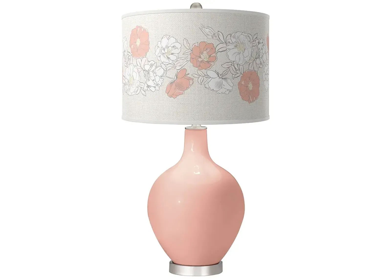 Rustique Rose Bouquet Ovo Table Lamp