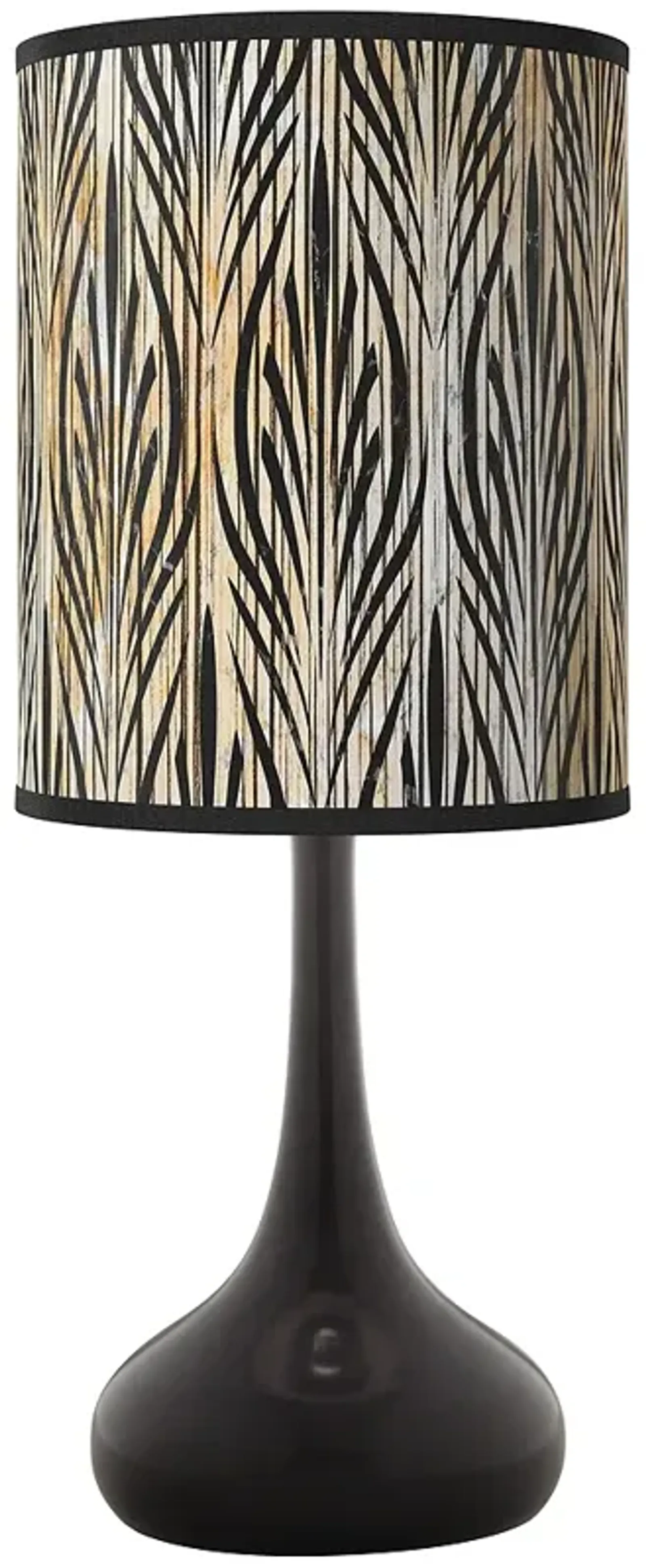 Amara Giclee Black Droplet Table Lamp