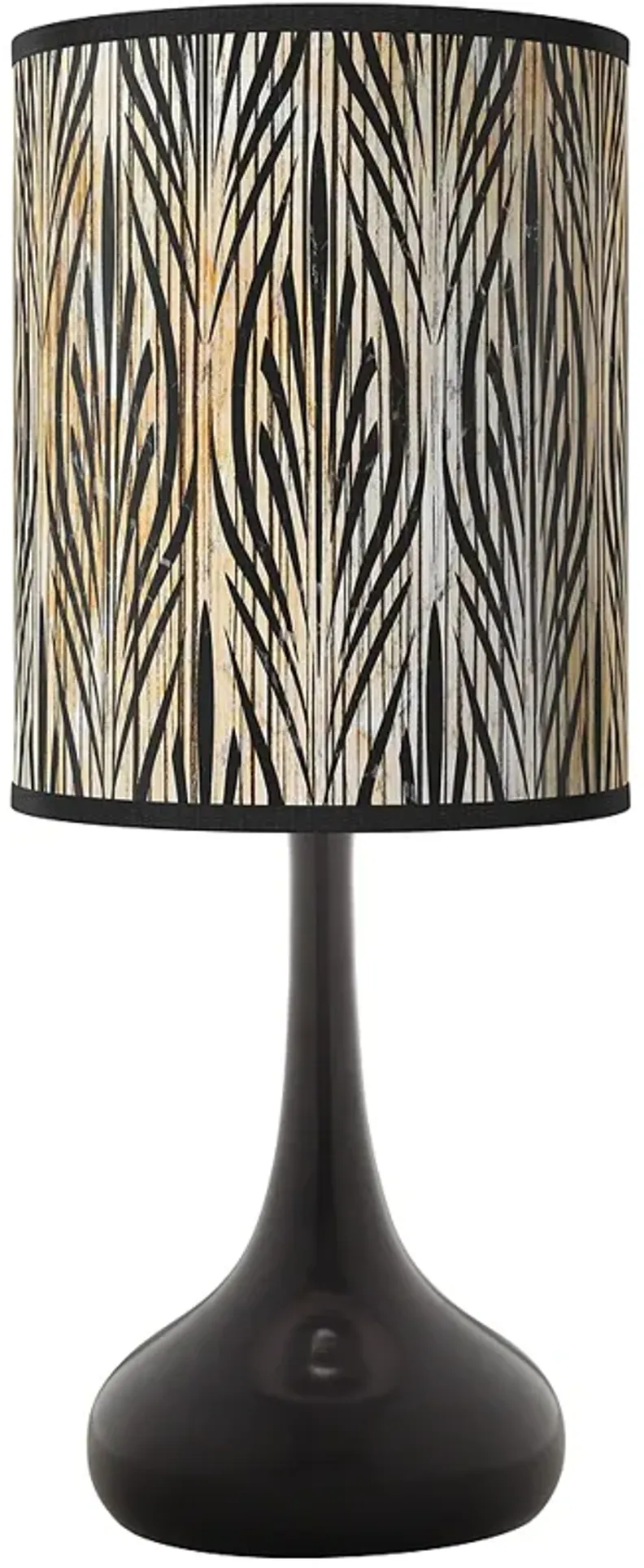 Amara Giclee Black Droplet Table Lamp