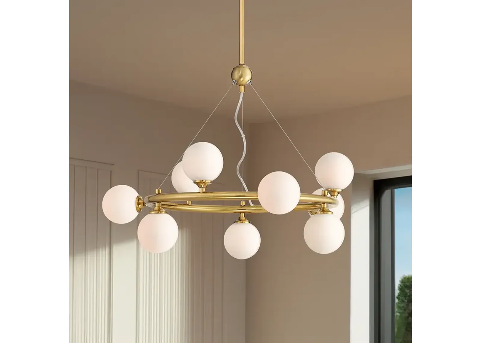 Possini Euro Brianna 23" Wide Gold 9-Light Ring Chandelier