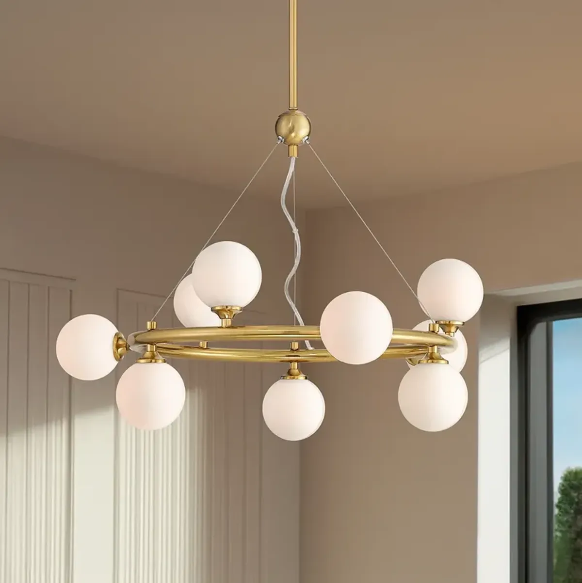 Possini Euro Brianna 23" Wide Gold 9-Light Ring Chandelier