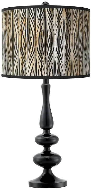 Amara Giclee Paley Black Table Lamp