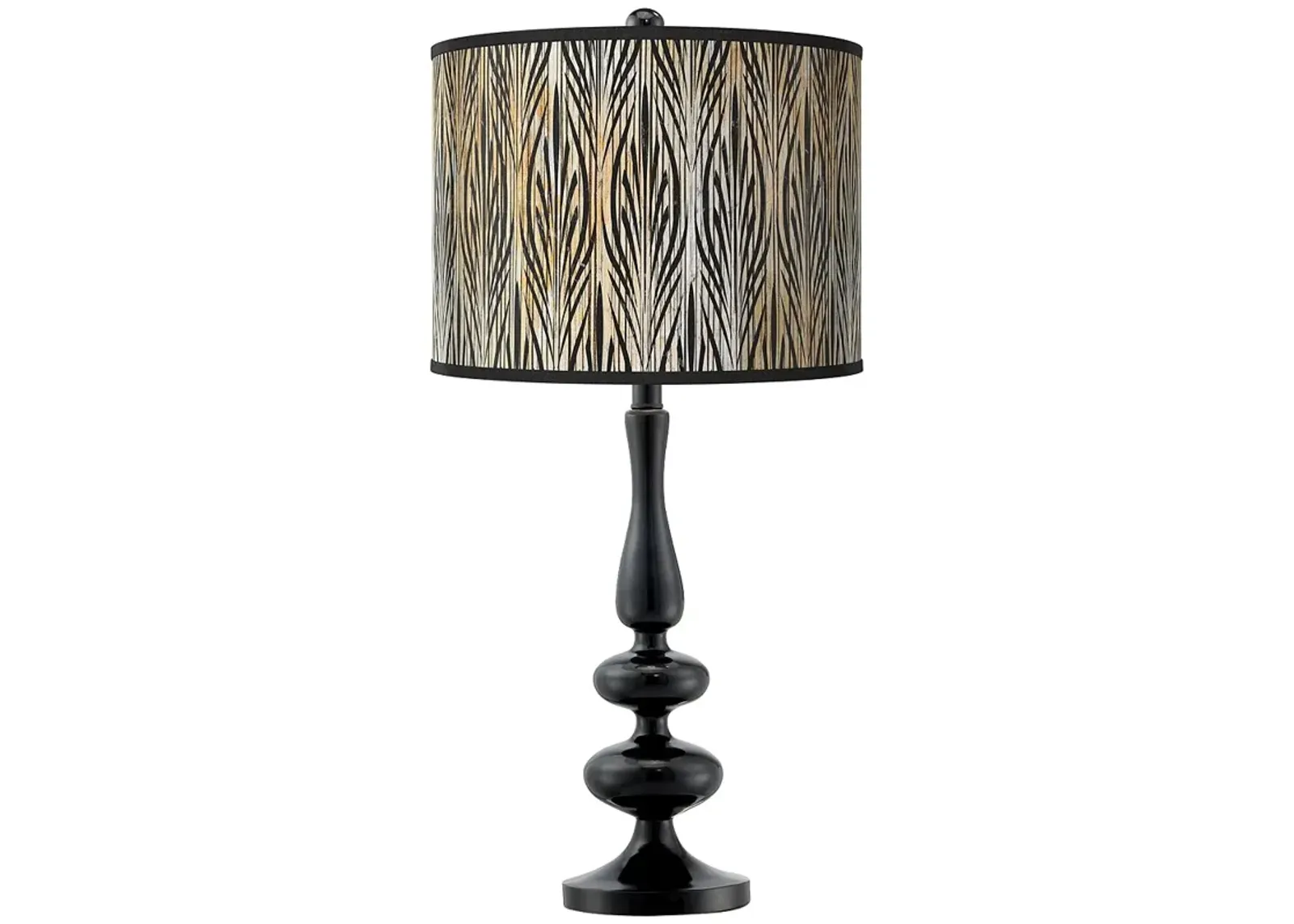 Amara Giclee Paley Black Table Lamp