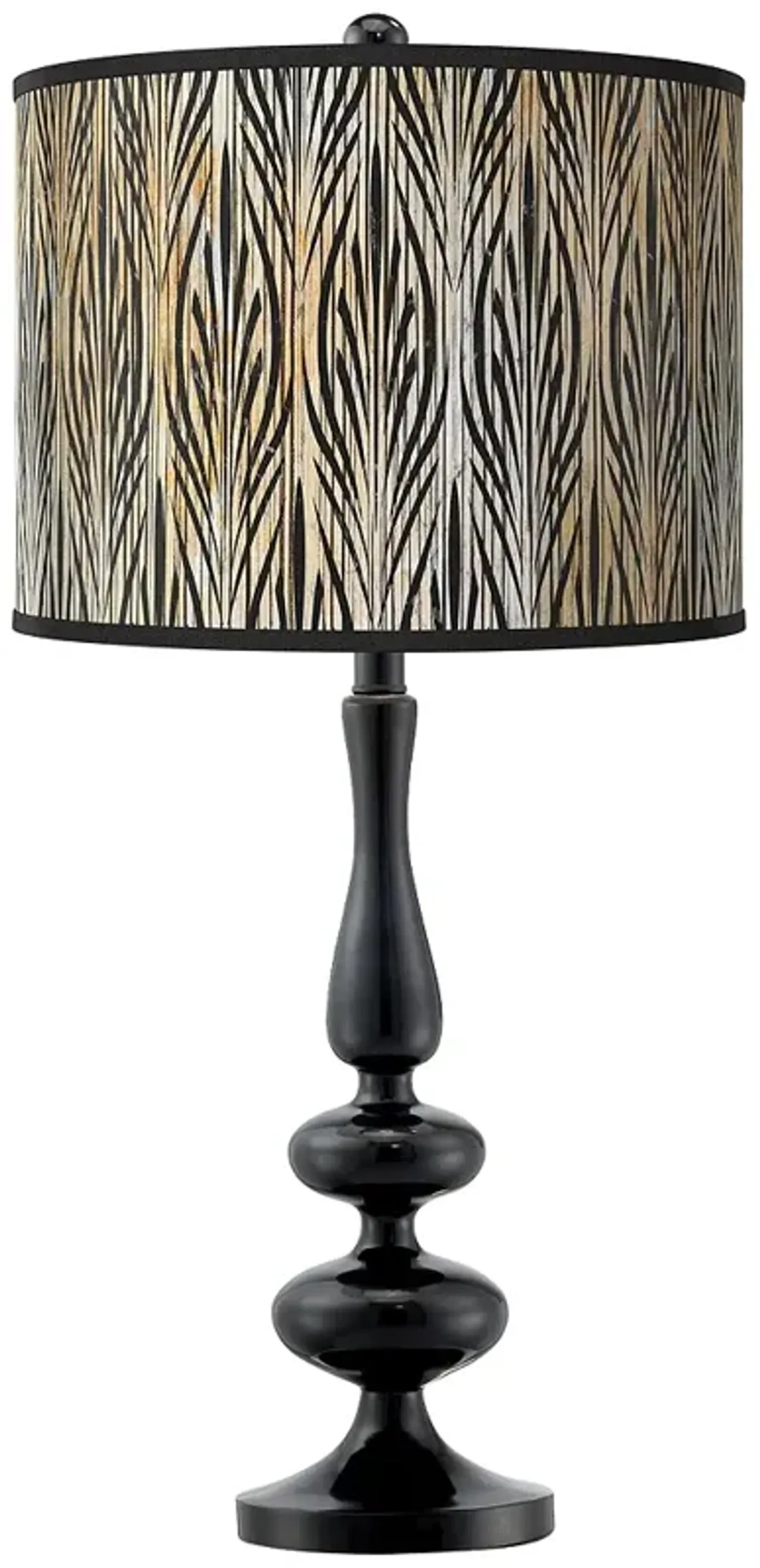 Amara Giclee Paley Black Table Lamp