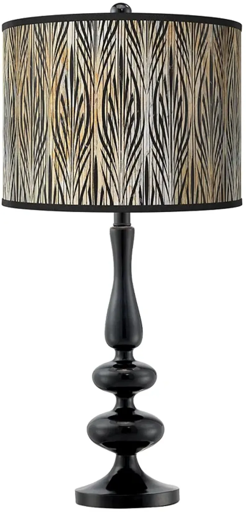 Amara Giclee Paley Black Table Lamp