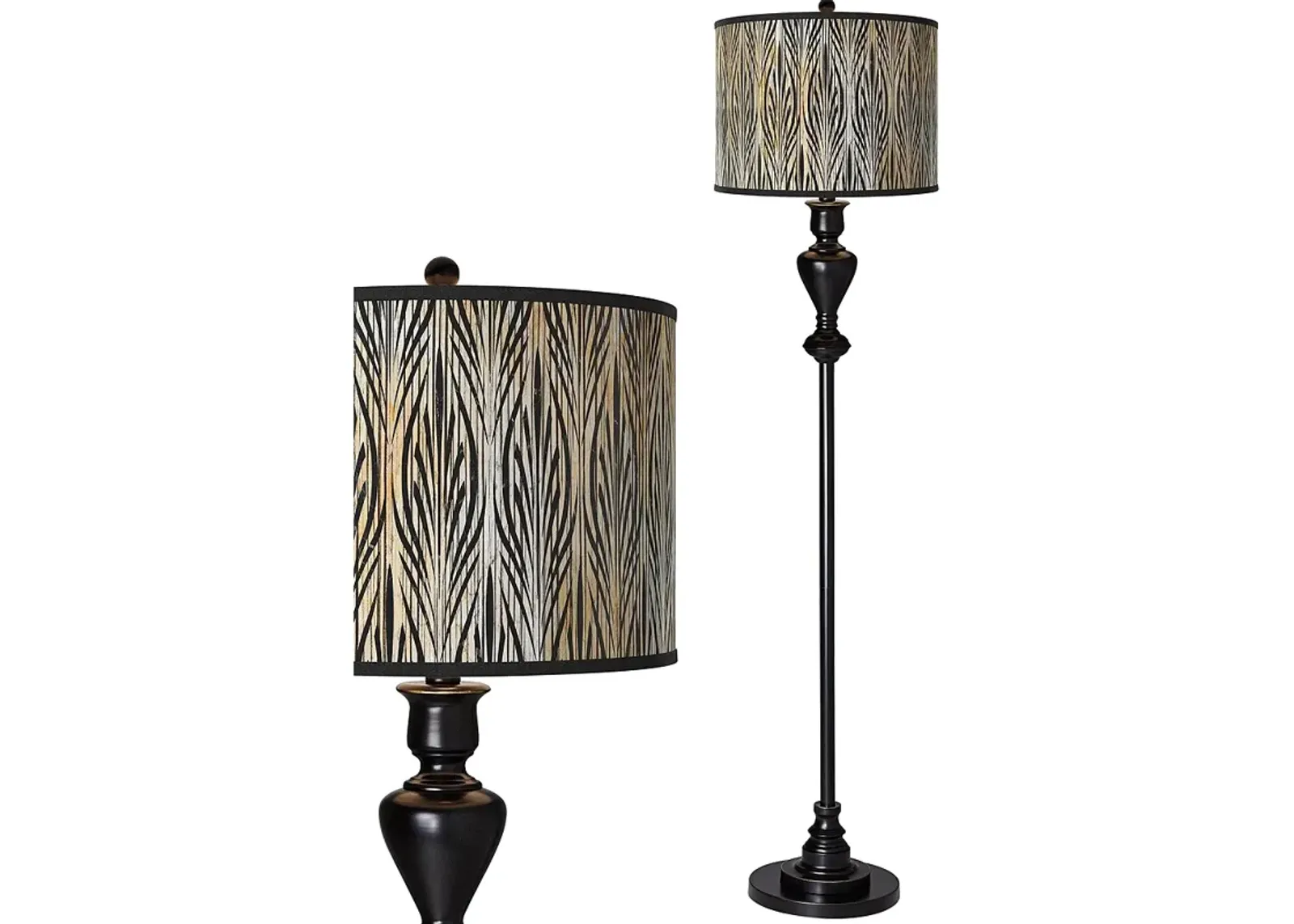 Amara Giclee Glow Black Bronze Floor Lamp