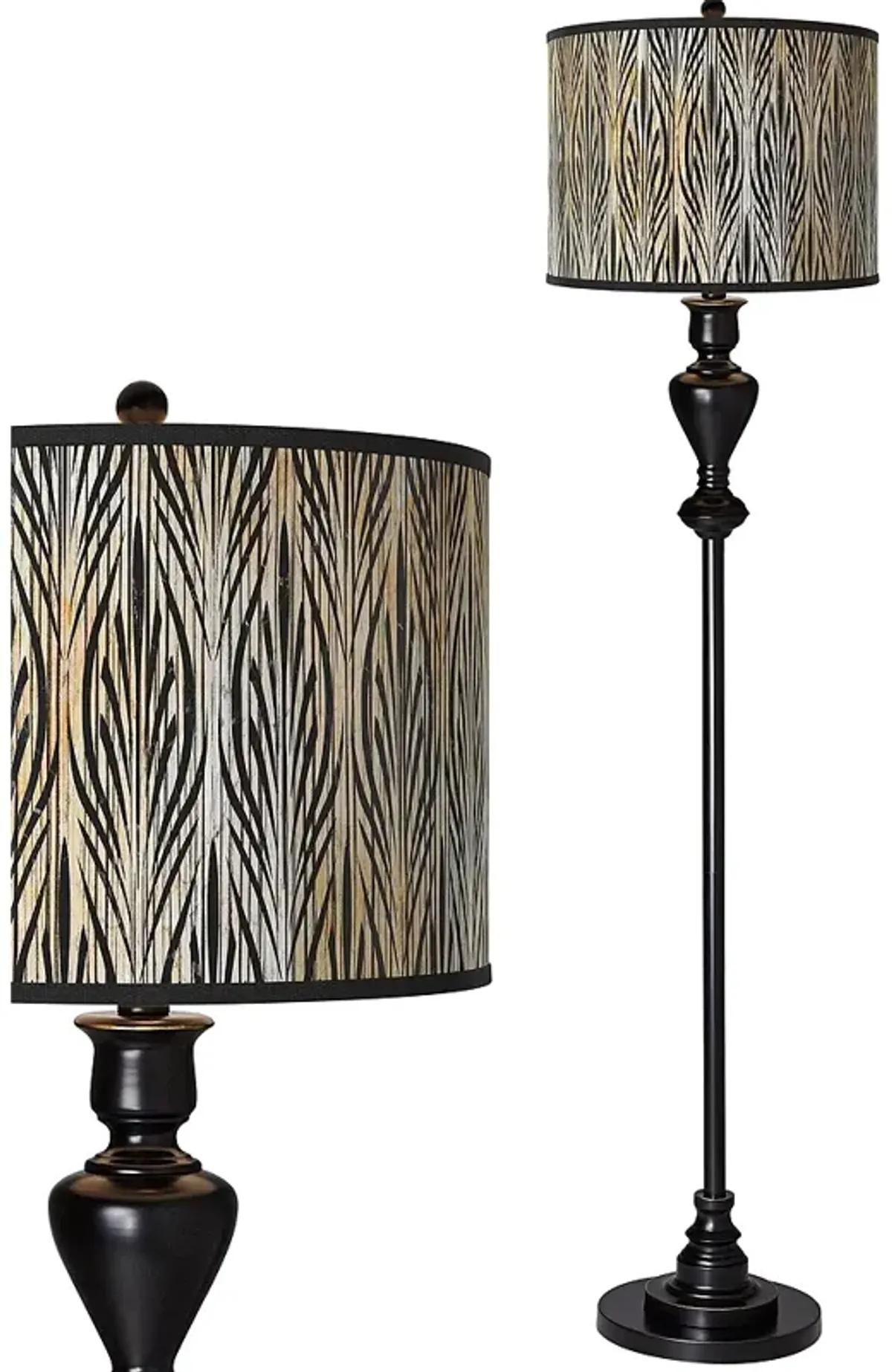 Amara Giclee Glow Black Bronze Floor Lamp