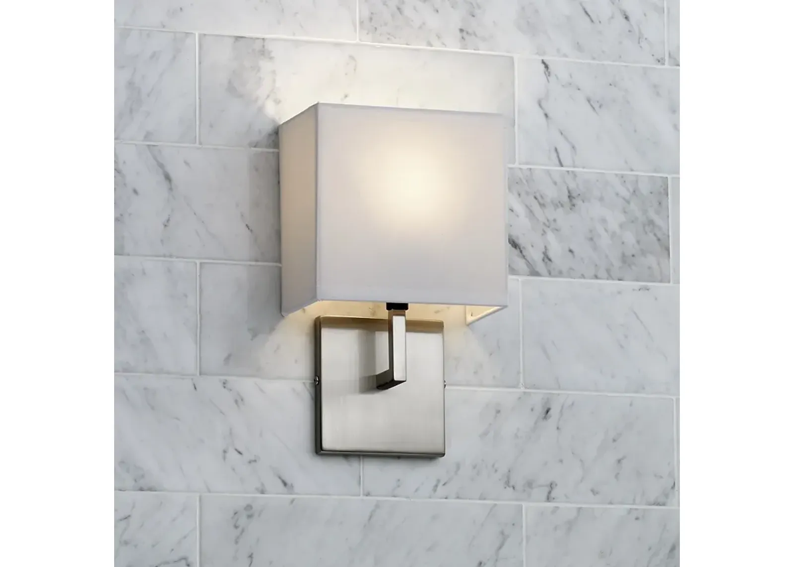 George Kovacs Nickel 11 1/4" High Half-Shade Wall Sconce