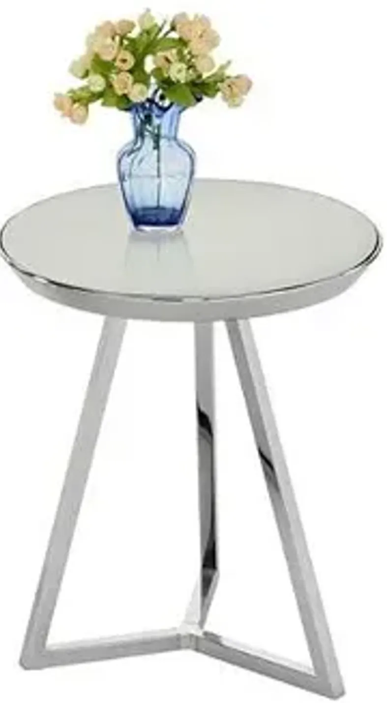 Carrie 16 1/2" Wide Chrome End Table