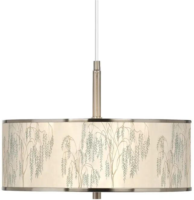 Weeping Willow Giclee Glow 16" Wide Pendant Light