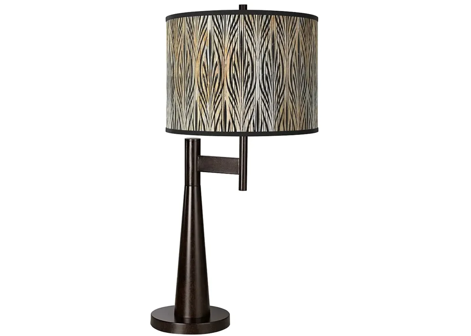 Giclee Glow Novo 30 3/4" Amara Pattern Shade Bronze Table Lamp