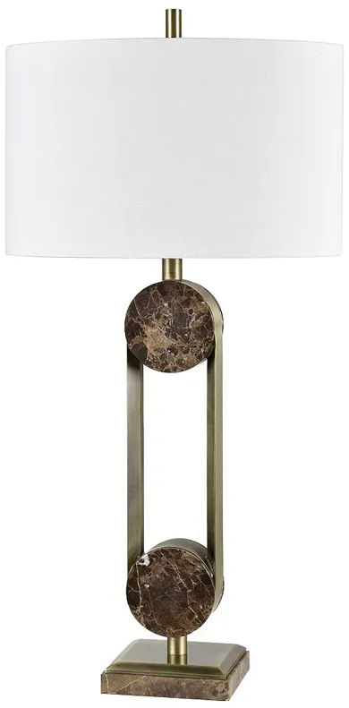 Crestview Collection Roark 33.25" Modern Marble and Metal Table Lamp