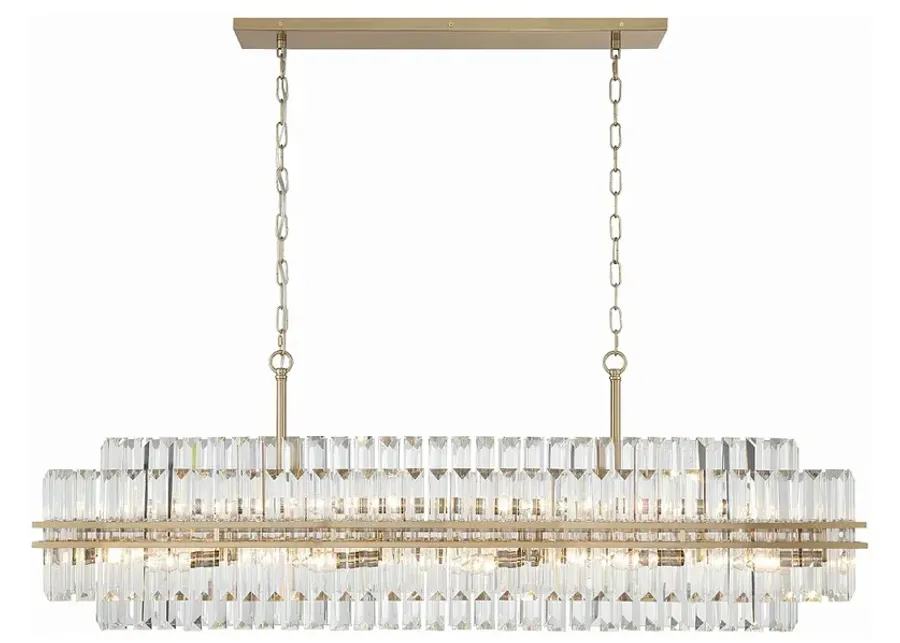 Hayes 16 Light Aged Brass Chandelier