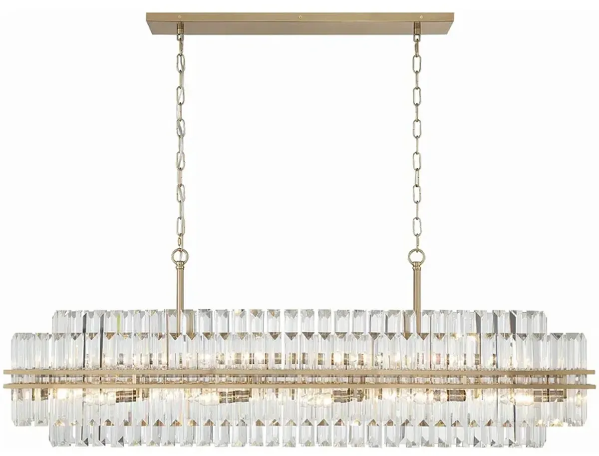 Hayes 16 Light Aged Brass Chandelier