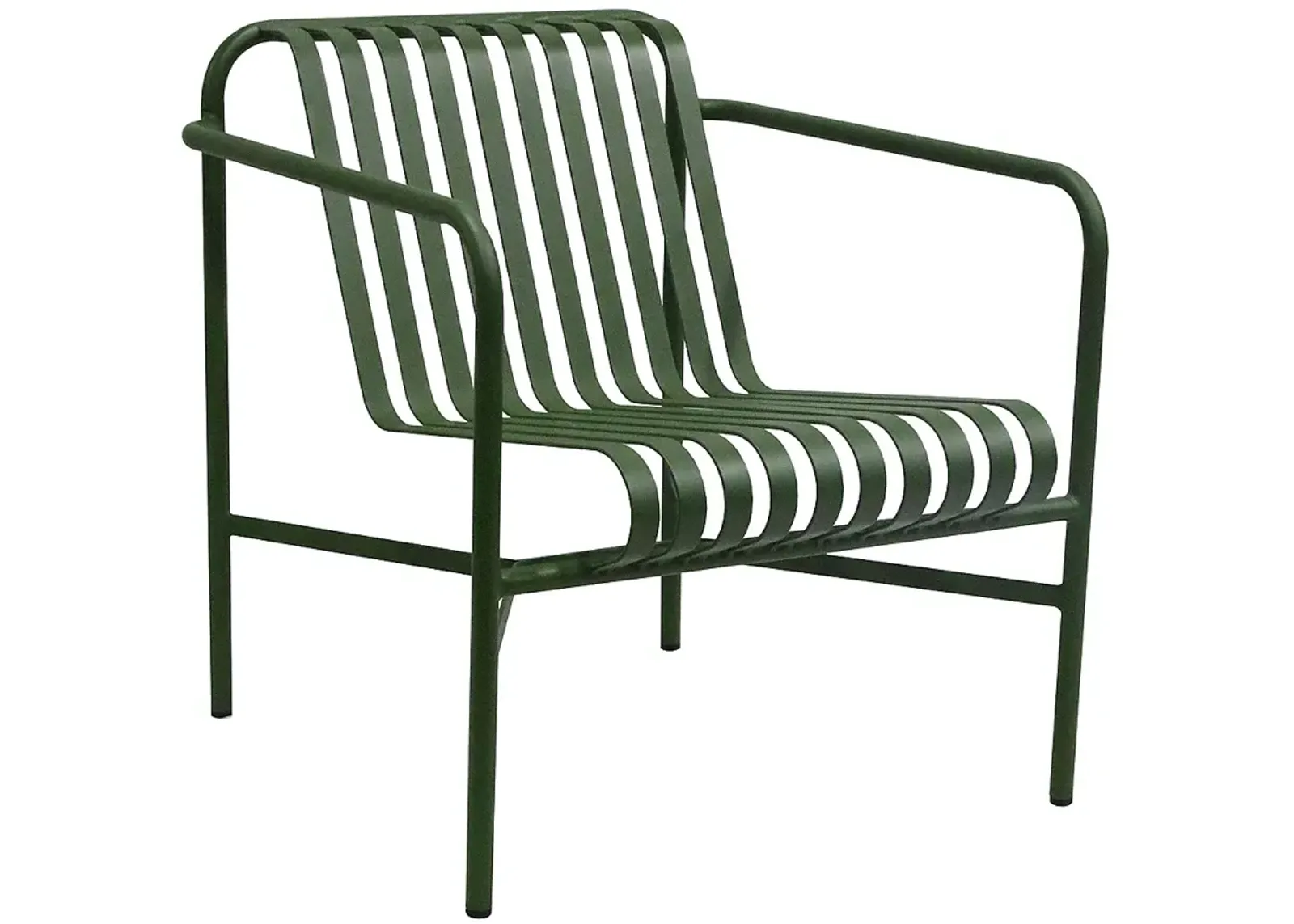 Enid Dark Green Metal Outdoor Lounge Chair