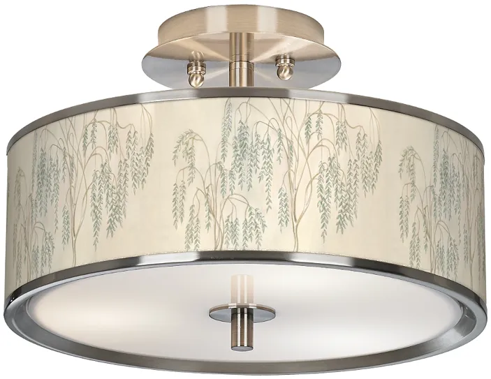Weeping Willow Giclee Glow 14" Wide Ceiling Light