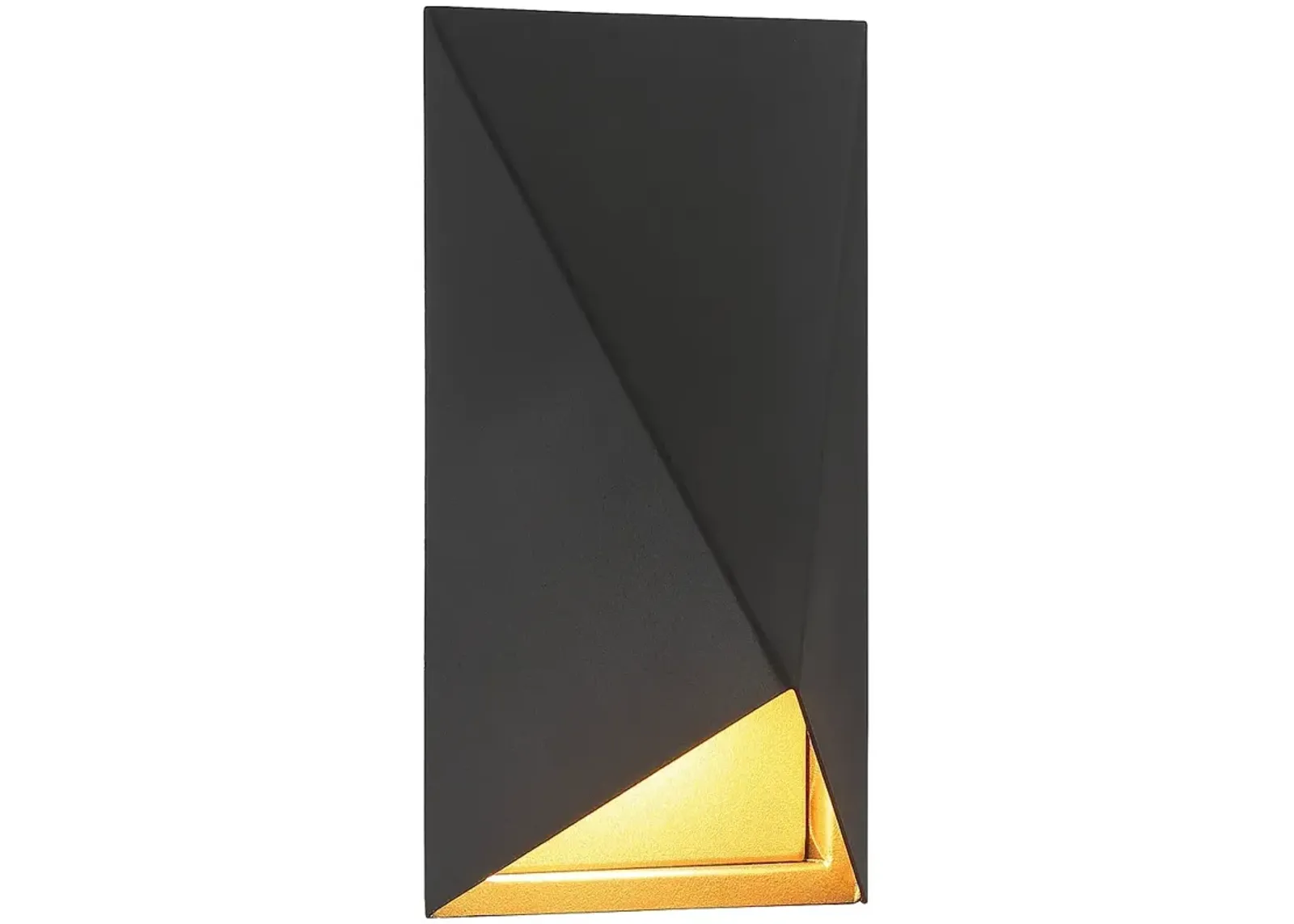 George Kovacs Peekaboo LED 10-in Black and Gold Outdoor Wall Lantern Sconce