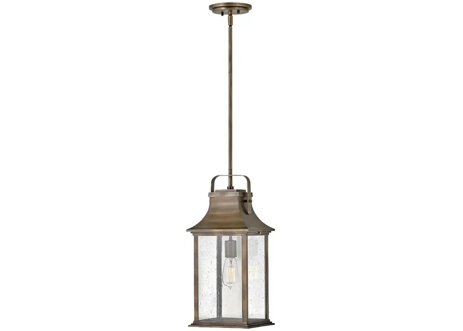 Grant 19 3/4" High Burnished Bronze Outdoor Hanging Light