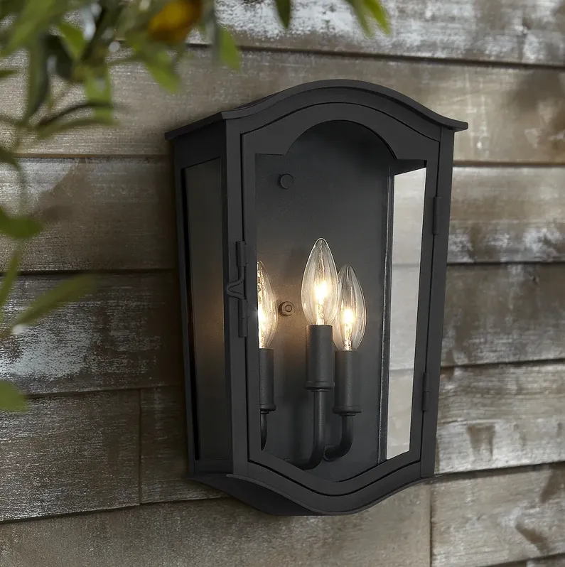 Houghton Hall 14" High Sand Coal Outdoor Wall Light