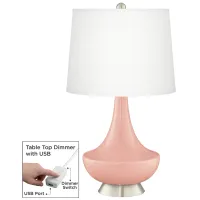 Rustique Gillan Glass Table Lamp with Dimmer