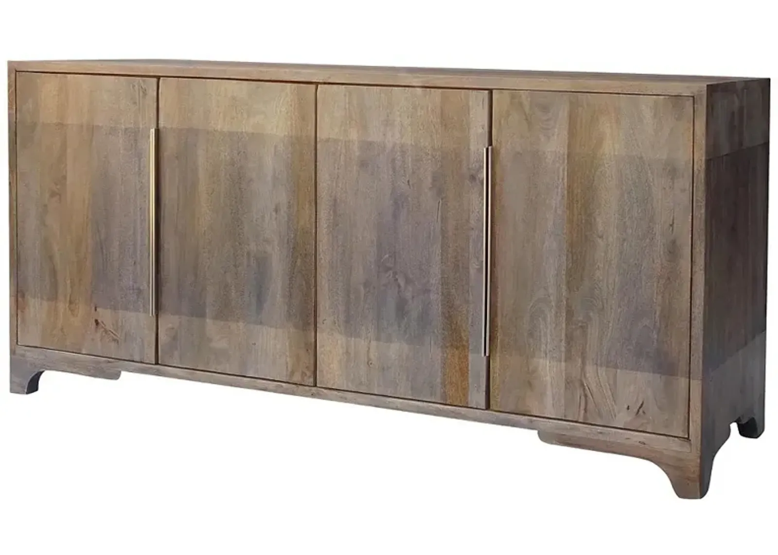 Crestview Collection Laurelwood Two Tone Grey Mango Wood 4 Door Sideboard