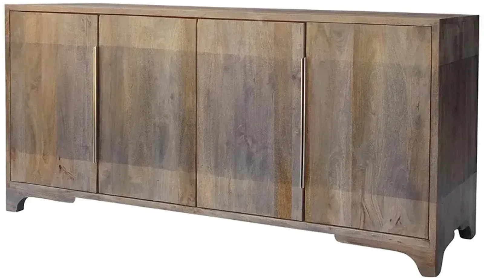 Crestview Collection Laurelwood Two Tone Grey Mango Wood 4 Door Sideboard