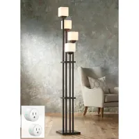 Light Tree Bronze 4-Light Torchiere Floor Lamp with Socket