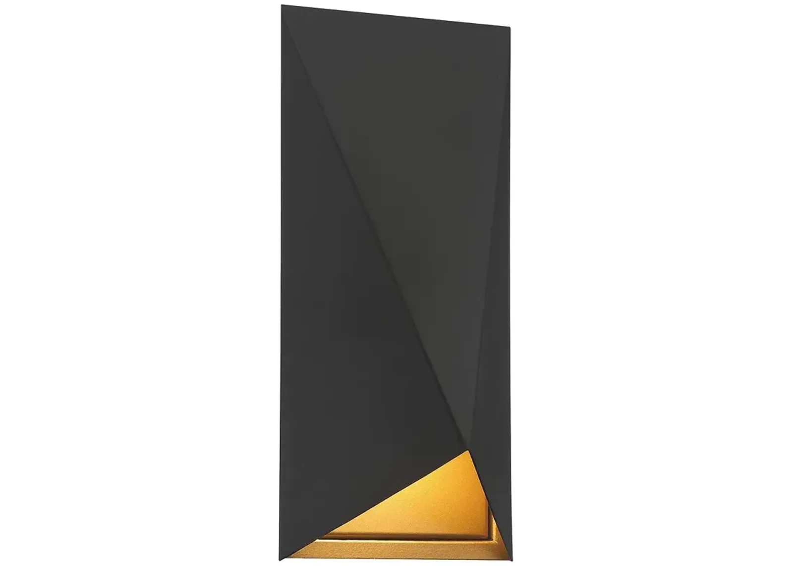 George Kovacs Peekaboo LED 13.5-in Black n Gold Outdoor Wall Lantern Sconce