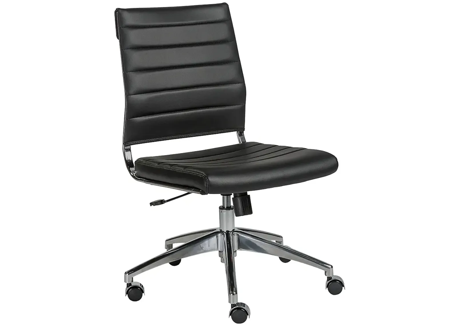 Axel Black Leatherette Low Back Swivel Office Chair