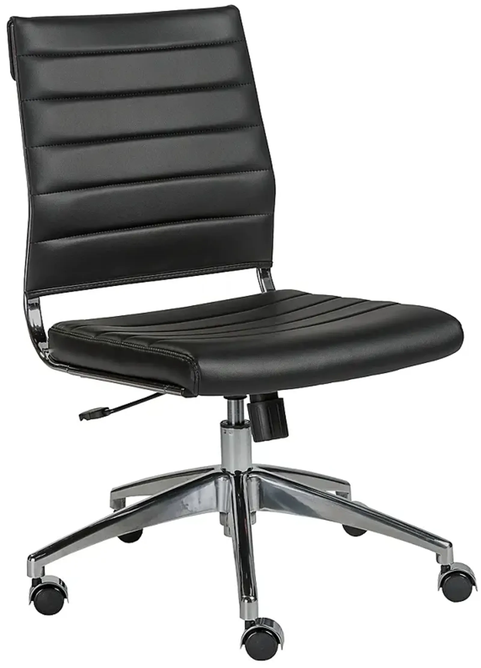 Axel Black Leatherette Low Back Swivel Office Chair